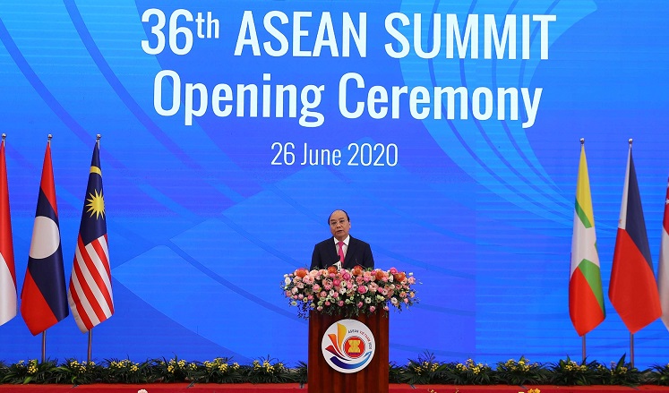 Prime Minister of Vietnam, Nguyen Xuan Phuc addressing the 36th ASEAN SUMMIT held through Video conferencing. (Image Courtesy: asean.org)