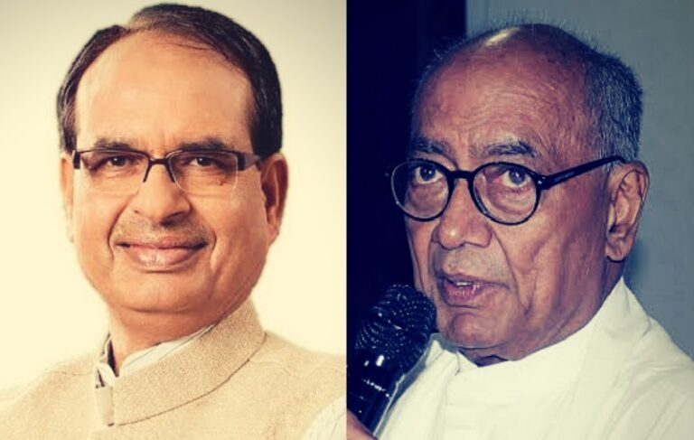 After Chief Minister Shivraj Singh Chauhan declared that he tested Corona positive, Congress leader Digvijay Singh alleged that the Madhya Pardesh CM has violated the social distancing norm. (file Photo)