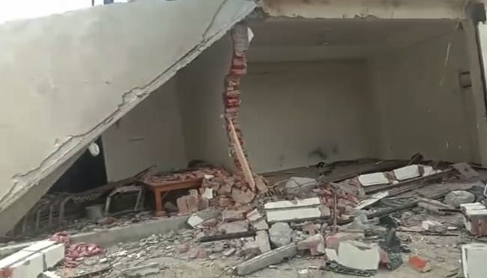Vikas Dubey's demolished house. (Courtesy: Indianflipboard)