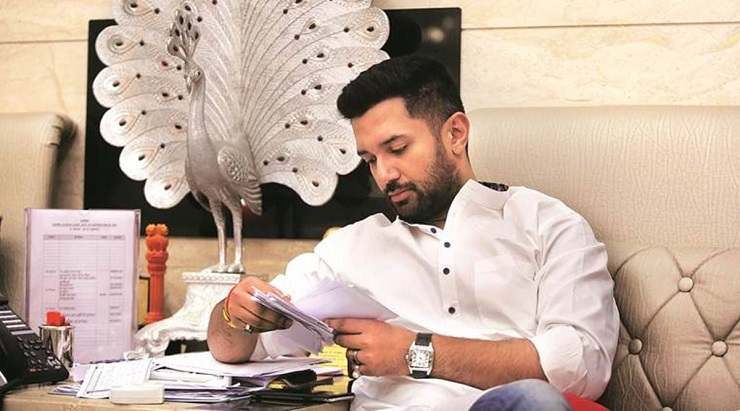 LJP president Chirag Paswan's views, these days are converging with opposition more often than not. ( File Photo, Courtesy: Indian Express)