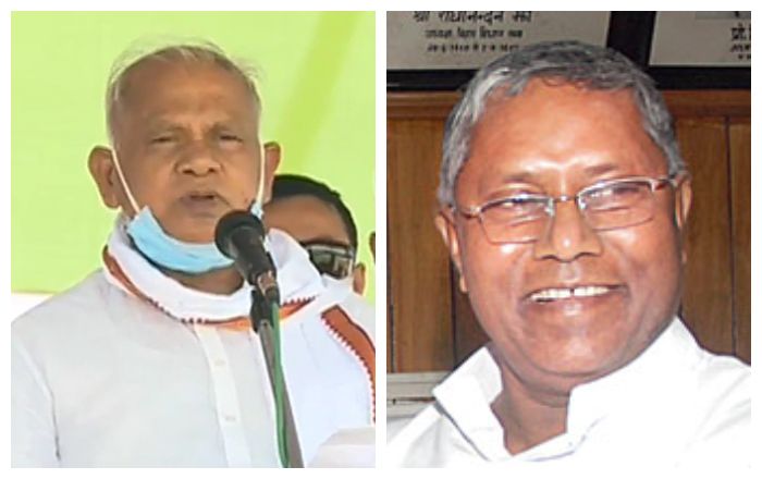 HAM's president Jitan Ram Manjhi (left) and his rival former speaker and RJD candidate Uday Narayan Chaudhary (right), locked in tough fight in Gaya's Imamganj constituency. (File Photo)