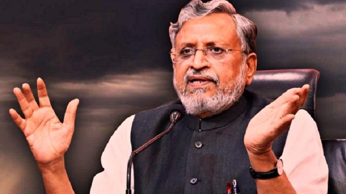 Much to raise suspicion Sushil Modi who was diagnosed for Corona virus giving frequent interviews to TV channels. (File photo, courtesy: TV9 Bharatvarsh)