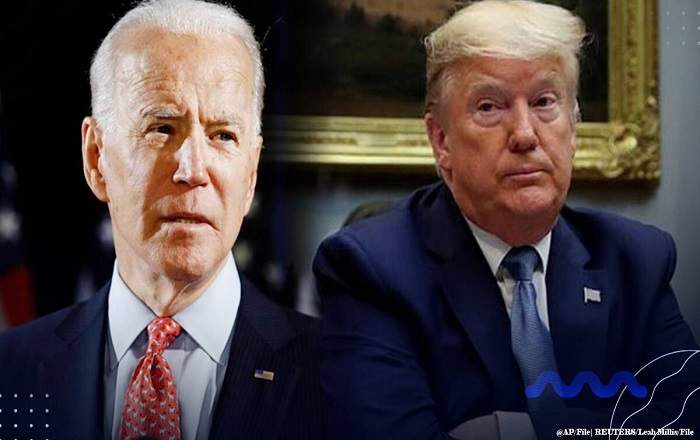 US President Donald Trump (R) and Democrat nominee Joe Biden (File Photo, Image credit: The Indian Express)
