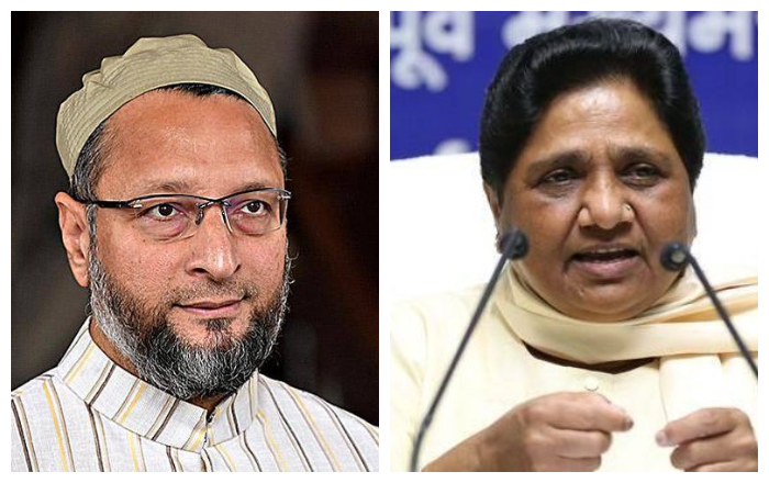 Bahujan Samaj Party supremo Mayawati's statement that her party will support BJP in UP has left AIMIM, which is fighting Bihar Assembly election in alliance with BSP, in very uncomfortable situation. ( File Photos of Owaisi (L) and Mayawati (R), Image courtesy: The Hindu/ Financial Express)