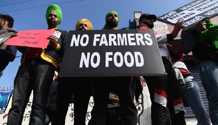 A file photo of farmers protesting against the three farm laws (Image credit: NDTV.com)