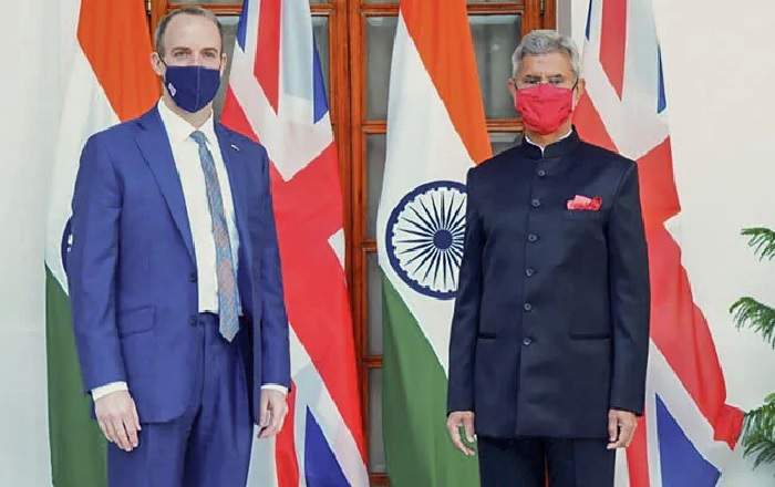 British Foreign Secretary Dominic Raab and External Affairs Minister S. Jaishankar (File Photo, Image credit: NDTV.com)
