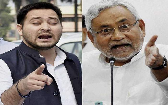 RJD Leader Tejashwi Yadav (L) and Bihar chief minister Nitish Kumar (File Photo, Image credit: Jagran.com)