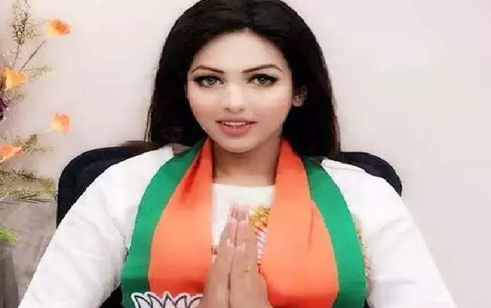 West Bengal unit secretary of the Bharatiya Janata Yuva Morcha Pamela Goswami (Image credit: Navbharat Times)