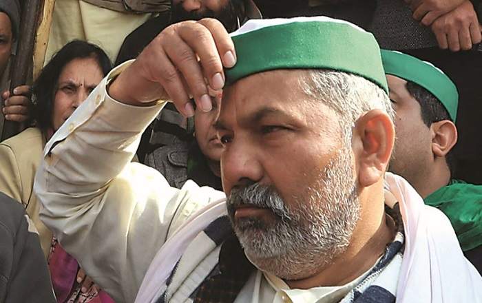 Farmers' leader Rakesh Tikait (File Photo, Image credit: The Indian Express)
