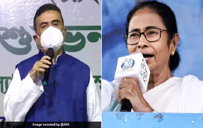 Suvendhu Adhikari (L) and Mamata Banerjee (Image credit: NDTV)