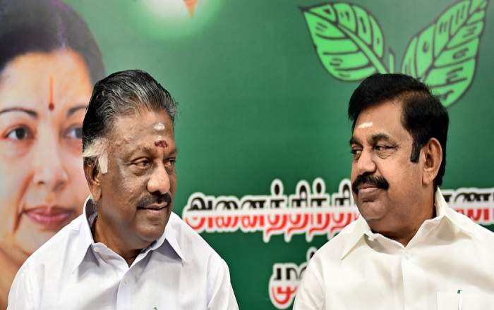 Tamil Nadu chief minister E Palaniswami and deputy chief minister O Panneerselvam (L) (Image credit: Deccan Herald)