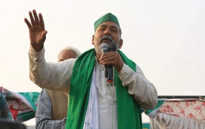 Farmers' leader Rakesh Tikait (Image credit: ThePrint)