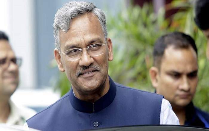 Outgoing Uttarakhand chief minister Trivendra Singh Rawat (Image credit: The Indian Express)