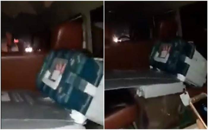 A screengrab from the video of the incident (Image credit: The Indian Express)