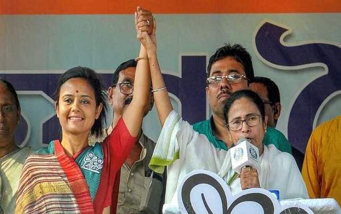 Mahua Moitra and Mamata Banerjee (R) (Image credit: DNA India)