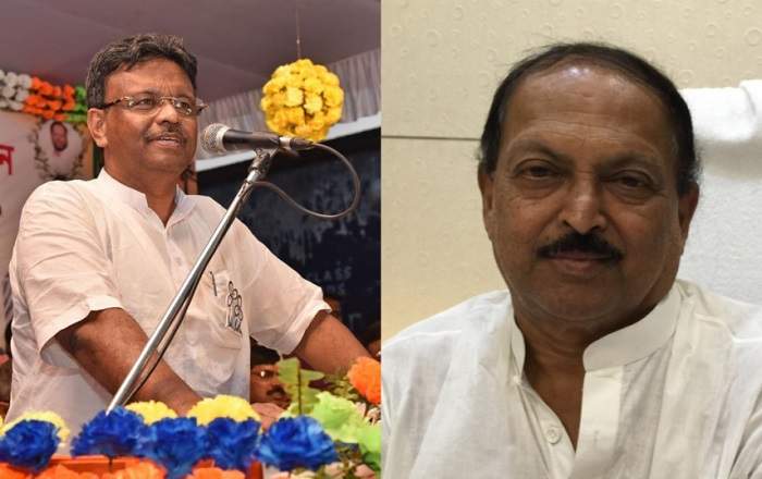 TMC leaders Firhad Hakim and Subrata Mukherjee (Image credit: Outlook India)