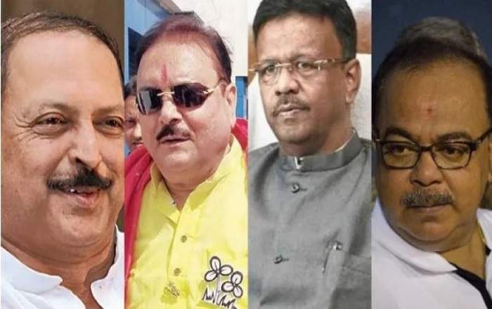 The four TMC leaders who were arrested in the Narada Bribery case (Image credit: News Track English)