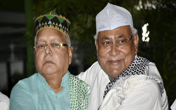 RJD supremo Lalu Prasad Yadav with Bihar chief minister Nitish Kumar (File Photo, Image credit: Scroll.in)