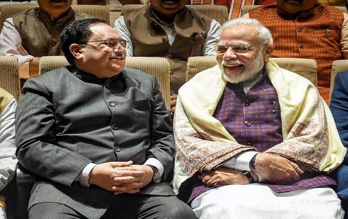 BJP President J P Nadda with Prime Minister Narendra Modi (File Photo, Image credit: Deccan Herald)