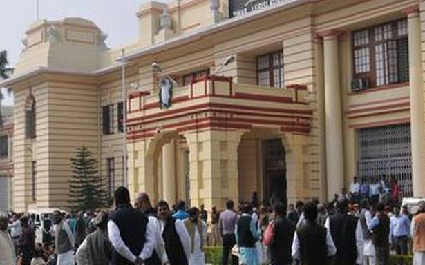 RJD led opposition protested against the police lathi charge of March 23. (Image Credit: The Hindu/ Ranjeet Kumar)