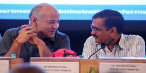 Delhi Chief Minister Arvind Kejriwal strongly defended his deputy Manish Sisodia after Lieutenant Governor VK Saxena recommended a CBI enquiry against later. (Image Courtesy: Tashi Tobgyal/ Express file photo)