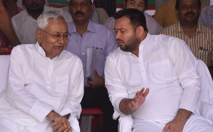 A week after Nitish and Tejashwi took oath, Bihar saw its first cabinet expansion. (Image credit: Tajashwi FB page)