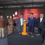 Dignitaries lighting the ceremonial lamp to formally start the first annual day of DPS Patna East. (image courtesy: DPS Patna east website)