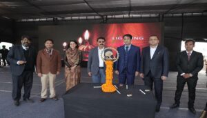 Dignitaries lighting the ceremonial lamp to formally start the first annual day of DPS Patna East. (image courtesy: DPS Patna east website)